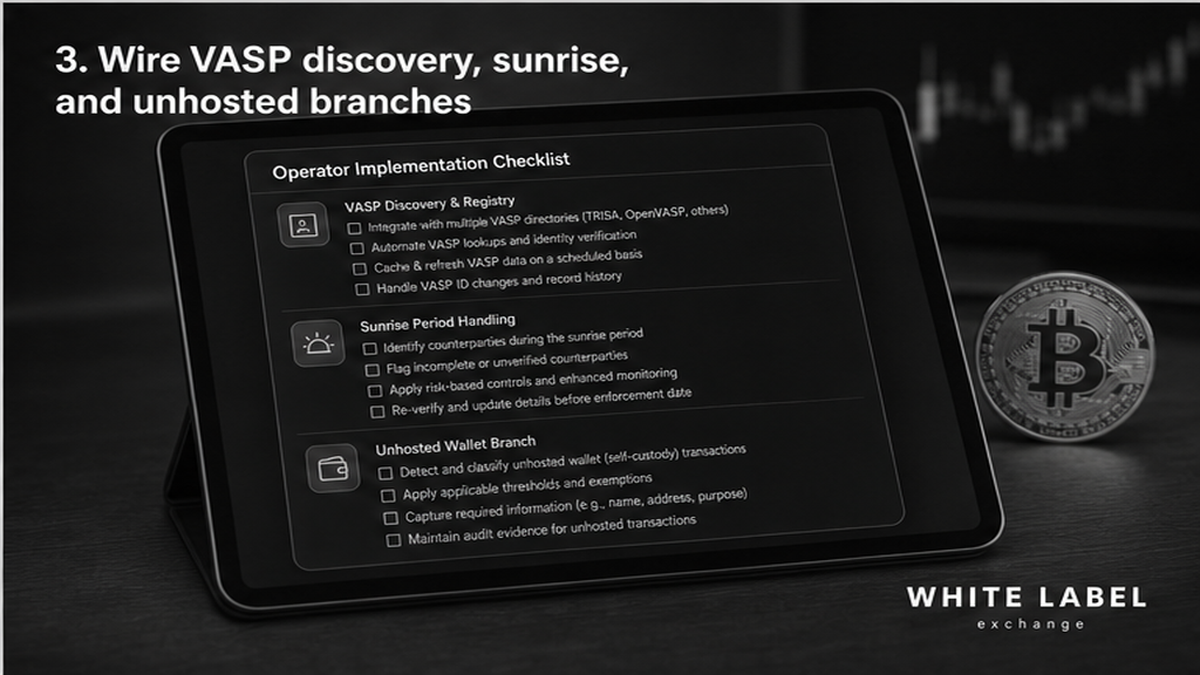 Grayscale checklist: VASP discovery, sunrise, and unhosted wallet branches